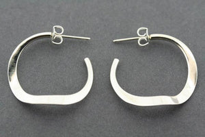 Curved hoop stud - mini - sterling silver - Makers & Providers