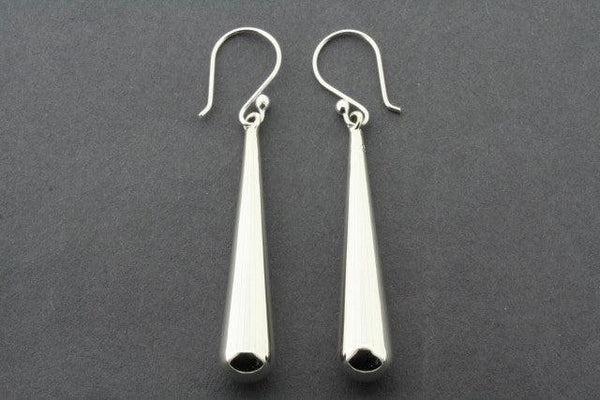 Tubular drop earring - sterling silver - Makers & Providers