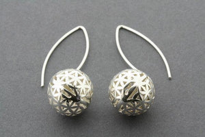 cutout ball drop earring - sterling silver - Makers & Providers