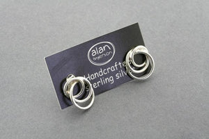 Interlinked 3 circle knot stud - Makers & Providers