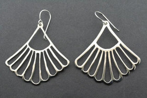 large fan earring - sterling silver - Makers & Providers