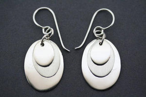 3 x oval overlap earring - sterling silver - Makers & Providers