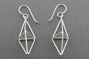 double pyramid earring - small - sterling silver - Makers & Providers