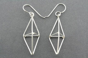 double pyramid earring - small - sterling silver - Makers & Providers