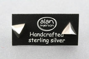 polished pyramid stud - sterling silver - Makers & Providers