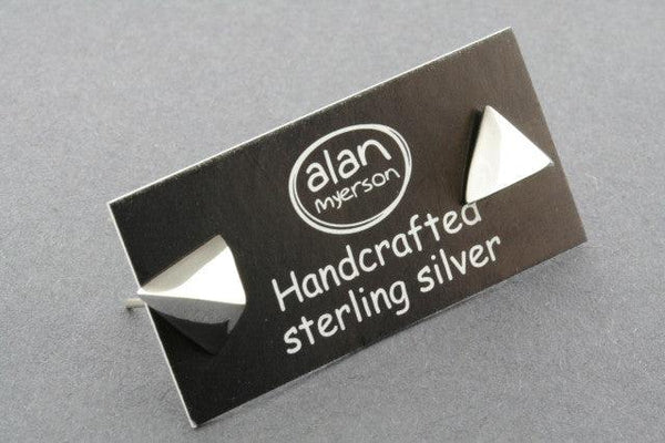 polished pyramid stud - sterling silver - Makers & Providers