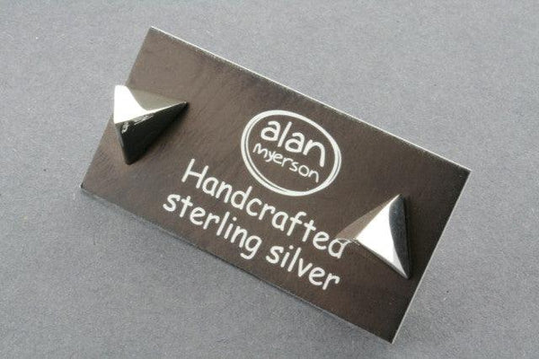 polished pyramid stud - sterling silver - Makers & Providers