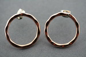 small battered circle hoop - copper - Makers & Providers
