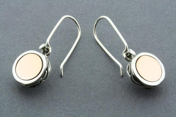 copper insert disc earring - Makers & Providers
