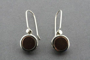 copper insert disc earring - Makers & Providers