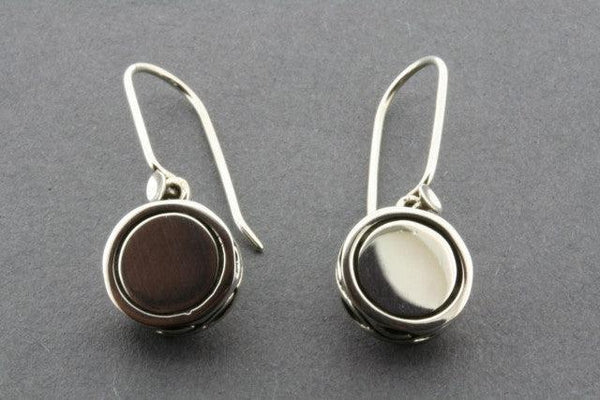 silver insert disc earring