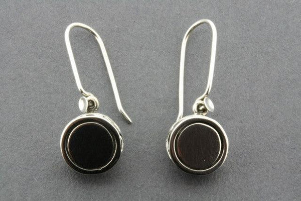 silver insert disc earring