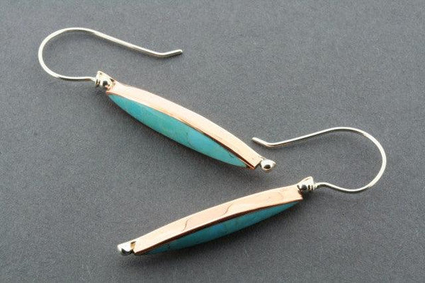 copper & turquoise spear earring - Makers & Providers