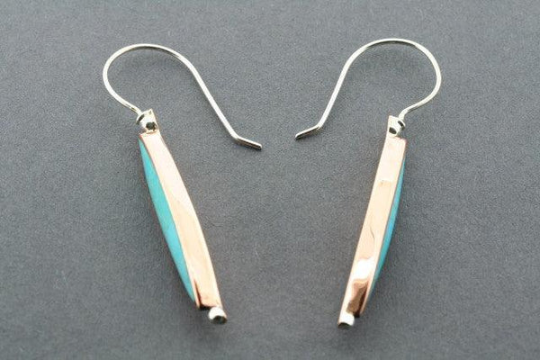 copper & turquoise spear earring - Makers & Providers