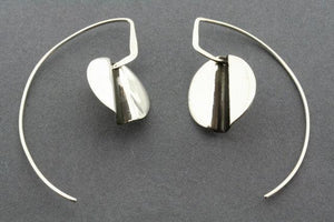 silver disc & groove earring - sterling silver - Makers & Providers