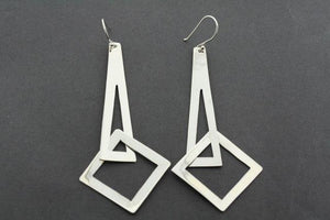 wedge & diamond drop earring - Makers & Providers