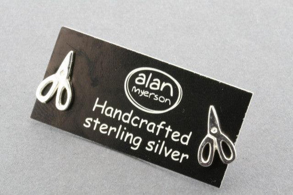 scissor stud - sterling silver