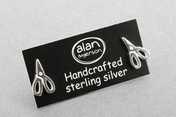 scissor stud - sterling silver