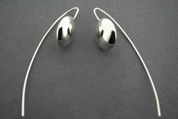 Smartie drop earring - sterling silver