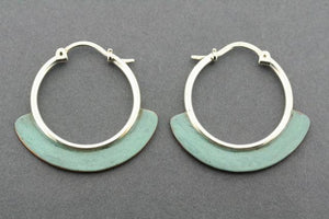 copper patina hoop with sterling silver - Makers & Providers