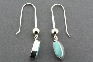 Turquoise teardrop long earring - Makers & Providers