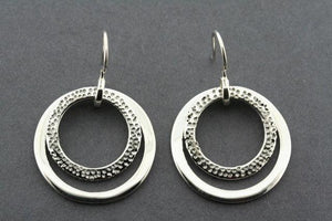 2 Loop Textured Earring - sterling silver - Makers & Providers