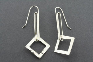 textured diamond drop earring - Makers & Providers