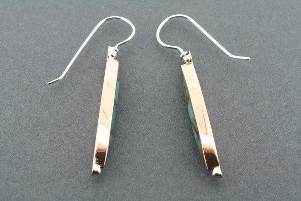 copper & bronzed amazonite spear earring - Makers & Providers