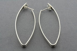 long seed cutout stud - sterling silver - Makers & Providers