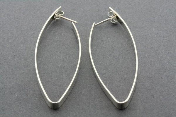 long seed cutout stud - sterling silver - Makers & Providers