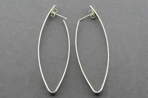 long seed cutout stud - sterling silver - Makers & Providers