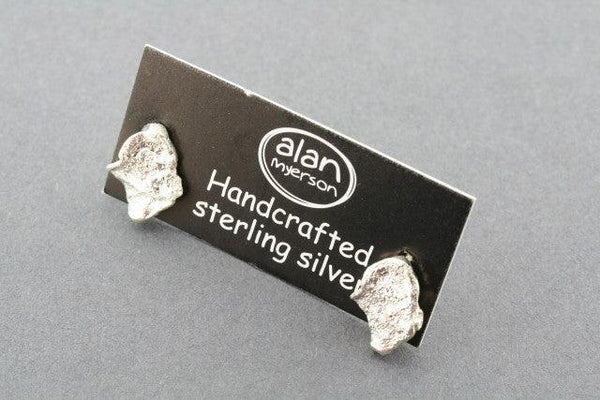 textured stud - small - silver sparkle - Makers & Providers