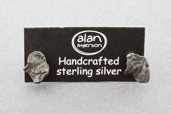 textured stud - small - black - oxidized sterling silver - Makers & Providers