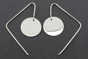 circle disc earring - sterling silver - Makers & Providers