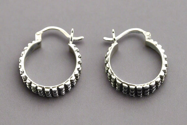 studded hoop - sterling silver - Makers & Providers