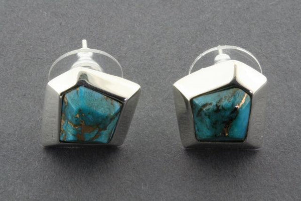 turquoise with bronze star stud - Makers & Providers
