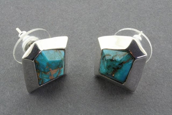 turquoise with bronze star stud