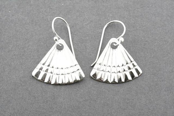 fan shell earrings - sterling silver - Makers & Providers