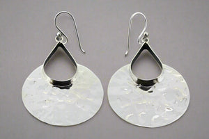 large battered earring - circle - Makers & Providers