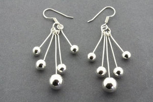 5 ball bead drop earring - Makers & Providers