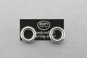 Tube circle stud - sterling silver - Makers & Providers