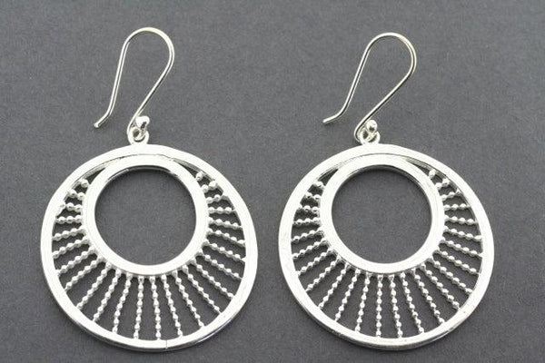 double circle rays hoops - sterling silver - Makers & Providers