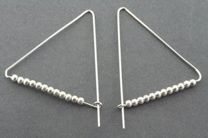 triangle beaded earring - sterling silver - Makers & Providers