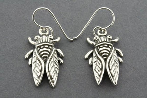 Flying beetle earrings - sterling silver - Makers & Providers