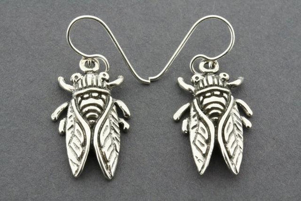 Flying beetle earrings - sterling silver - Makers & Providers