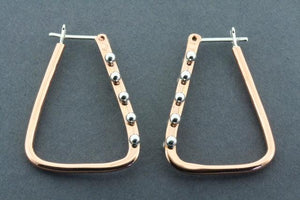 copper with silver balls angle hoop - Makers & Providers