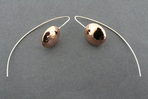 smartie drop earring - battered - copper - Makers & Providers