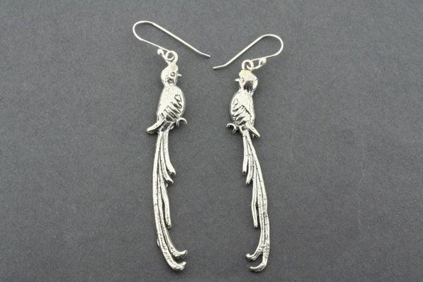 quetzal earring - sterling silver