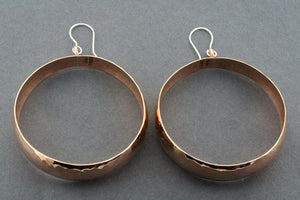 wide battered copper hoops - Makers & Providers