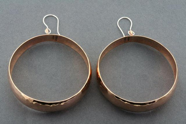 wide battered copper hoops - Makers & Providers